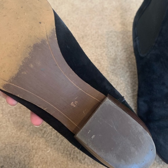 Sam Edelman black suede leather ankle booties - Picture 4 of 5